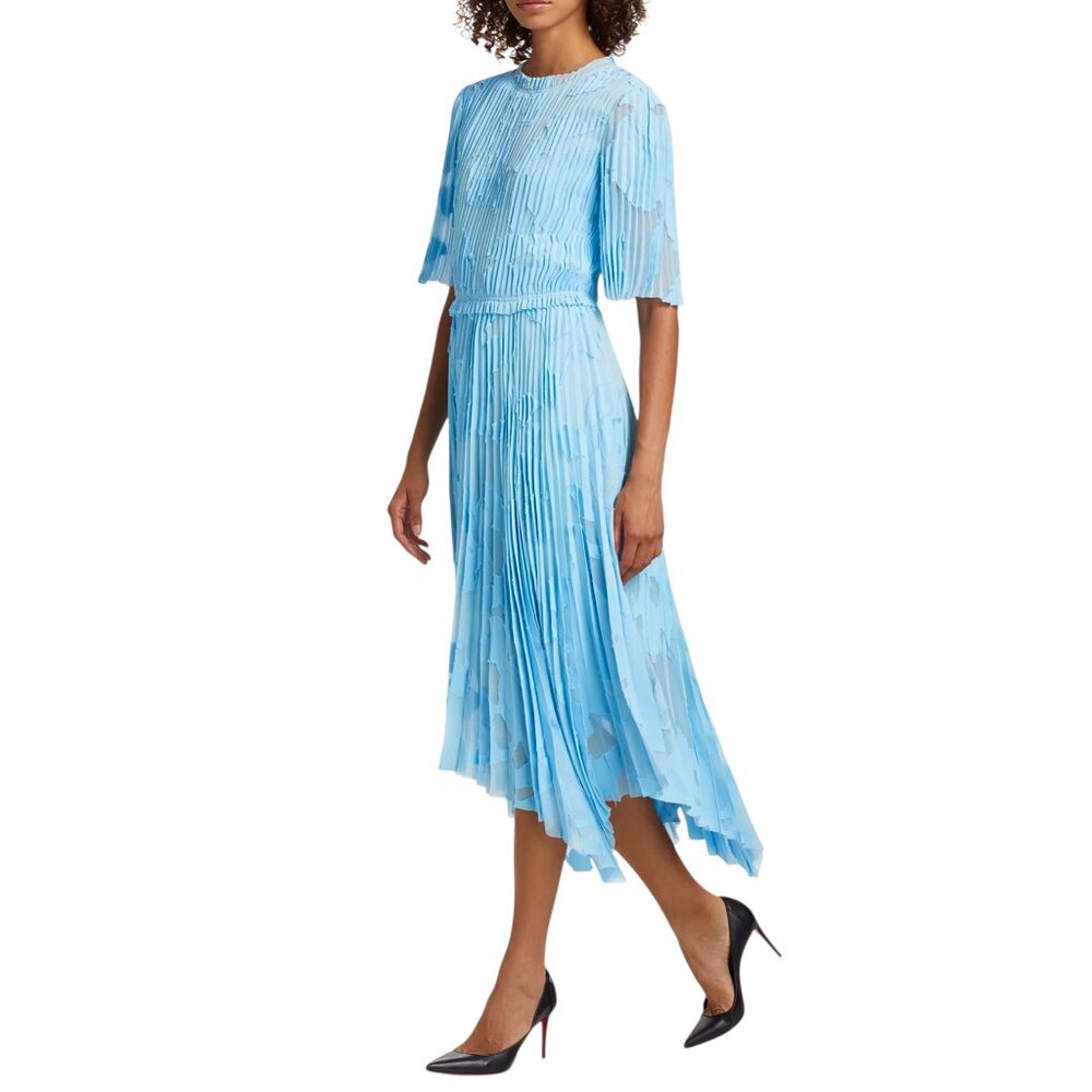 Jason Wu Collection Asymmetric Pleated Devor-Chif… - image 6